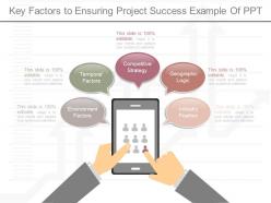 Use key factors to ensuring project success example of ppt