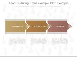 Use lead nurturing email example ppt example