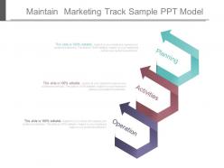 Use maintain marketing track sample ppt model