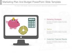 Use marketing plan and budget powerpoint slide template