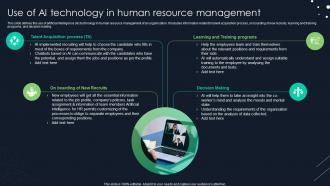 Use Of AI Technology In Human Resource Management
