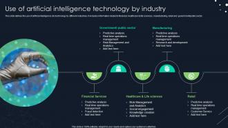 Use Of Artificial Intelligence Technology By Industry