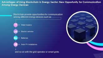 Use Of Blockchain In Energy Sector To Communicate Among Energy Devices Training Ppt