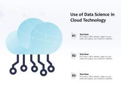 Use of data science in cloud technology