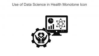 Use Of Data Science In Health Monotone Icon In Powerpoint Pptx Png And Editable Eps Format