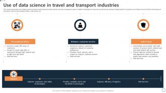 Use Of Data Science In Travel And Transport Industries