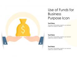 Use of funds for business purpose icon