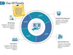 Use of funds ppt layouts slide download