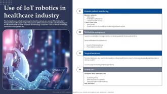 Use Of Iot Robotics In Healthcare Industry