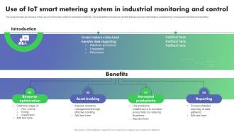 Use Of IoT Smart Metering System Optimizing Energy Through IoT Smart Meters IoT SS
