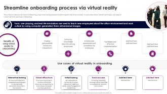 Use Of Technology And AI Streamline Onboarding Process Via Virtual Reality
