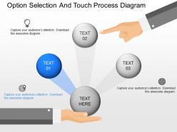 Use option selection and touch process diagram powerpoint template