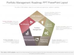 Use Portfolio Management Roadmap Ppt Powerpoint Layout