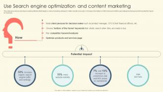 Use Search Engine Optimization And Content Marketing B2B Online Marketing Strategies