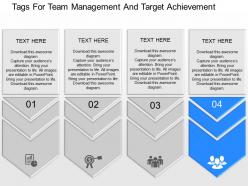 Use tags for team management and target achievement powerpoint template