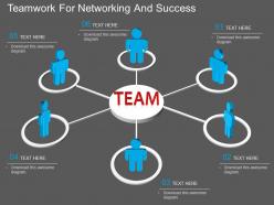 Use teamwork for networking and success flat powerpoint design