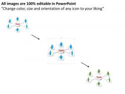 Use teamwork for networking and success flat powerpoint design