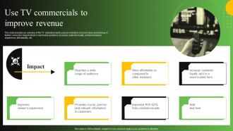 Use Tv Commercials To Improve Revenue Process To Create Effective Direct MKT SS V