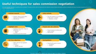 Useful Techniques For Sales Commission Negotiation