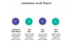 Usefulness audit report ppt powerpoint presentation backgrounds cpb