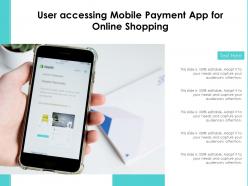 User accessing mobile payment app for online shopping