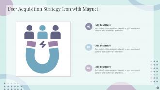 User Acquisition Strategy Icon With Magnet
