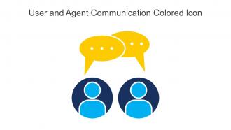 User And Agent Communication Colored Icon In Powerpoint Pptx Png And Editable Eps Format