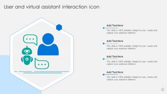User And Virtual Assistant Interaction Icon