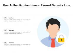 User authentication human firewall security icon