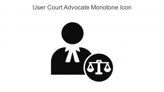 User Court Advocate Monotone Icon In Powerpoint Pptx Png And Editable Eps Format