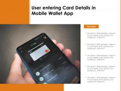 User entering card details in mobile wallet app