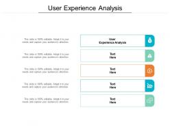 User experience analysis ppt powerpoint presentation show design inspiration cpb