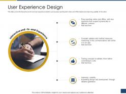 User experience design process of requirements management ppt mockup