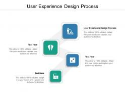 User experience design process ppt powerpoint presentation gallery elements cpb