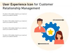 User experience icon for customer relationship management
