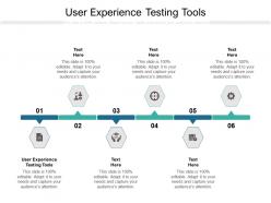 User experience testing tools ppt powerpoint presentation icon visuals cpb