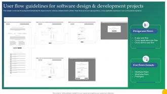 User Flow Guidelines For Software Design And Development Projects Design For Software A Playbook