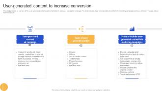 User Generated Content To Increase Conversion Advertisement Campaigns To Acquire Mkt SS V