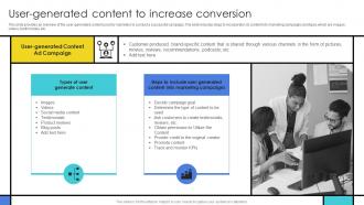 User Generated Content To Increase Conversion Guide To Develop Advertising Campaign