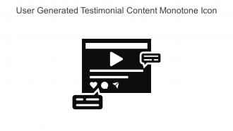 User Generated Testimonial Content Monotone Icon In Powerpoint Pptx Png And Editable Eps Format