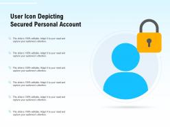 User icon depicting secured personal account