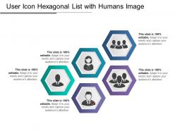 User Icon Hexagonal List With Humans Image