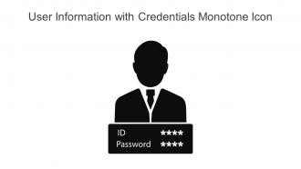 User Information With Credentials Monotone Icon In Powerpoint Pptx Png And Editable Eps Format