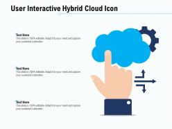 User interactive hybrid cloud icon
