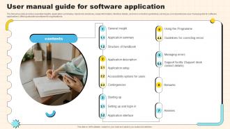 User Manual Guide For Software Application