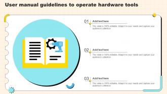 User Manual Guidelines To Operate Hardware Tools