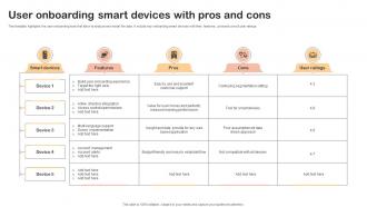 User Onboarding Smart Devices With Pros And Cons