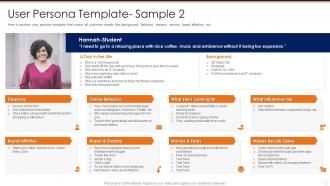 User persona template sample 2 creating a service blueprint for your organization
