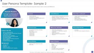 User Persona Template Sample Service Design Methodology Ppt Slides Background Image