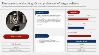 User Persona To Identify Goals And Comprehensive Guide On Sports Strategy SS